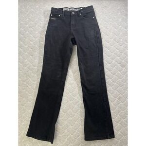 Iron Workers Jeans Womens 8 Black Flame Resistant Lined Straight Leg Work Pants